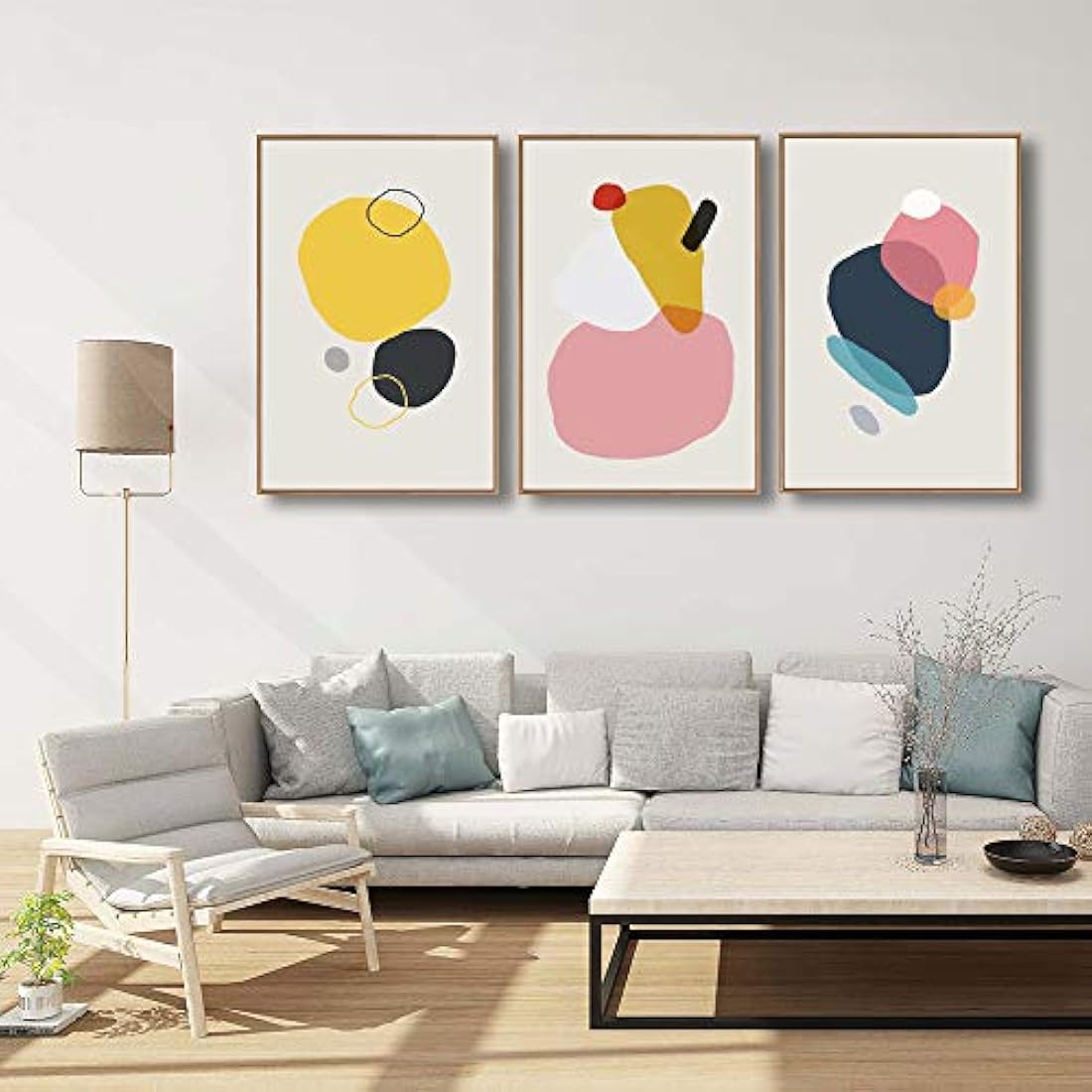 SigNFORD - Lienzo enmarcado con 3 piezas para decoración