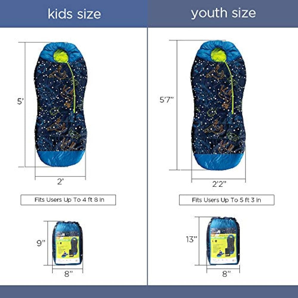 bolsa de dormir para niños y jóvenes