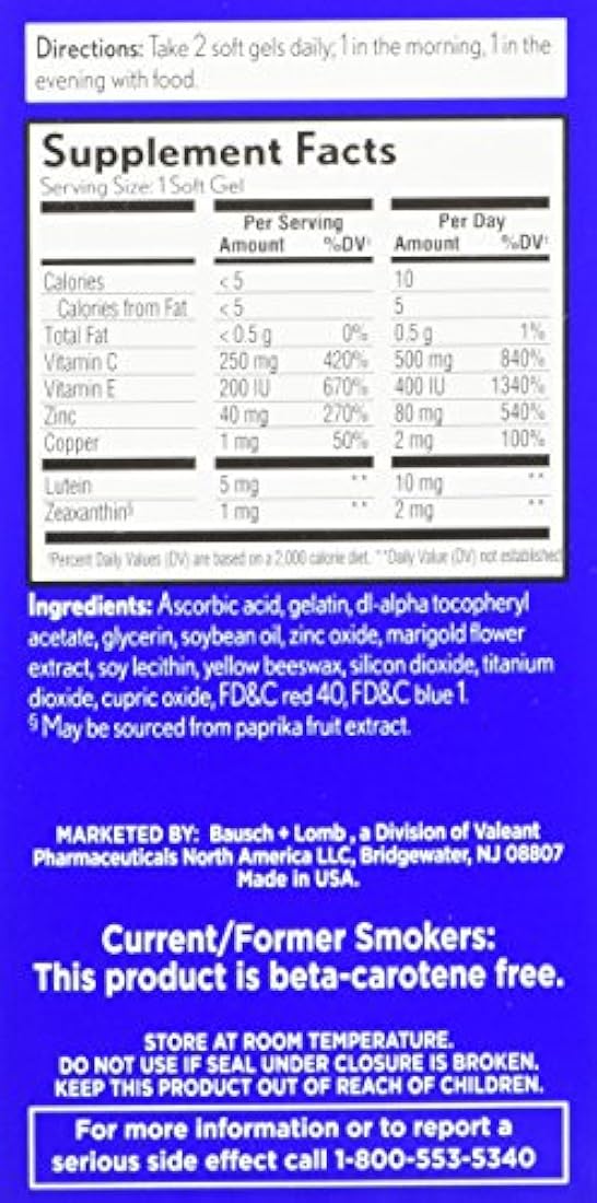 PreserVision AREDS 2 Para la Vista 90 cápsulas