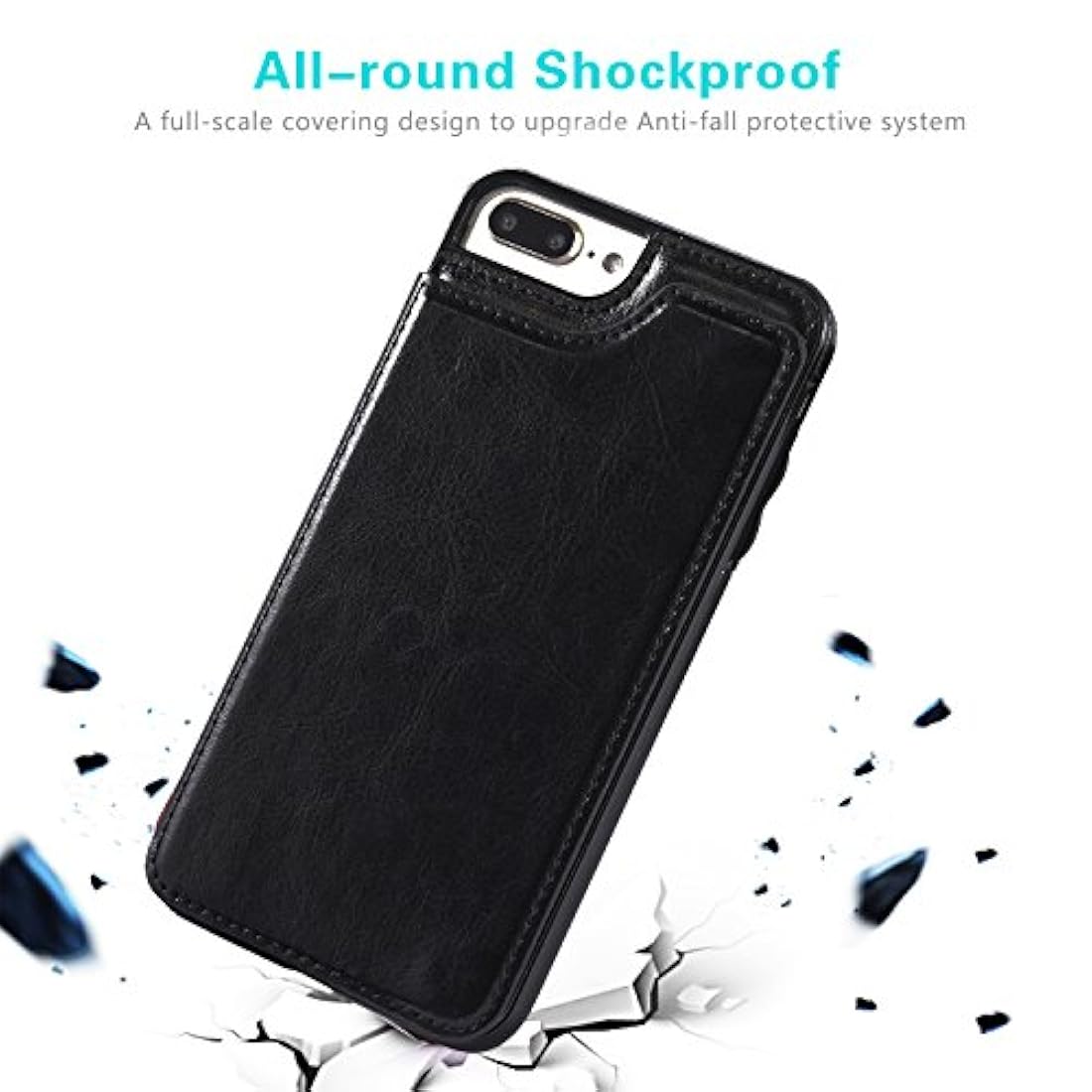 OT ONETOP - Funda tipo cartera para iPhone plus 7/8