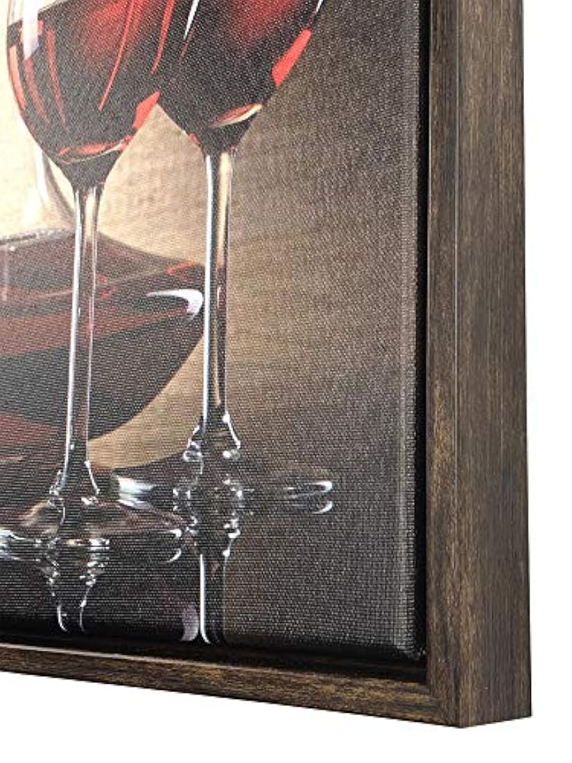 Wieco Art - Copas de vino HD modernas,estiradas y enmarcadas