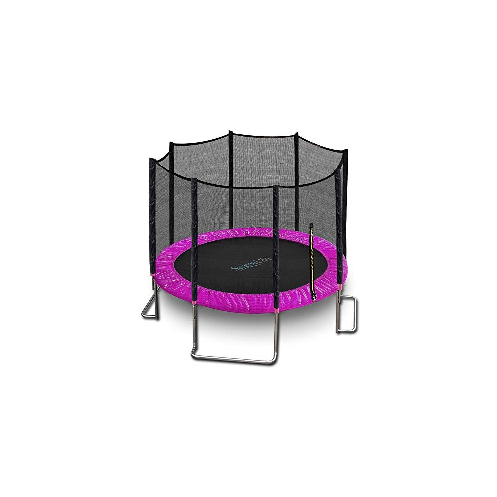 Trampolín al aire libre para niños SereneLife SLTRA10PNK
