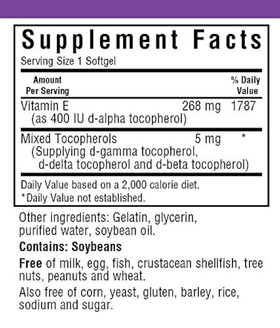 Bluebonnet Nutrición vitamina E