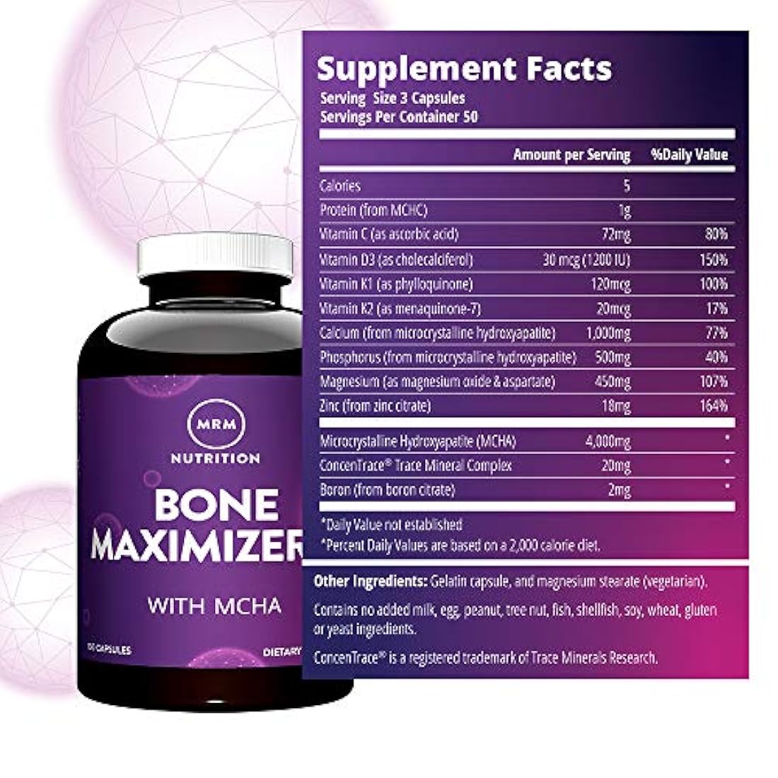 MRM Bone Maximizer III - 150 cápsulas vegetales