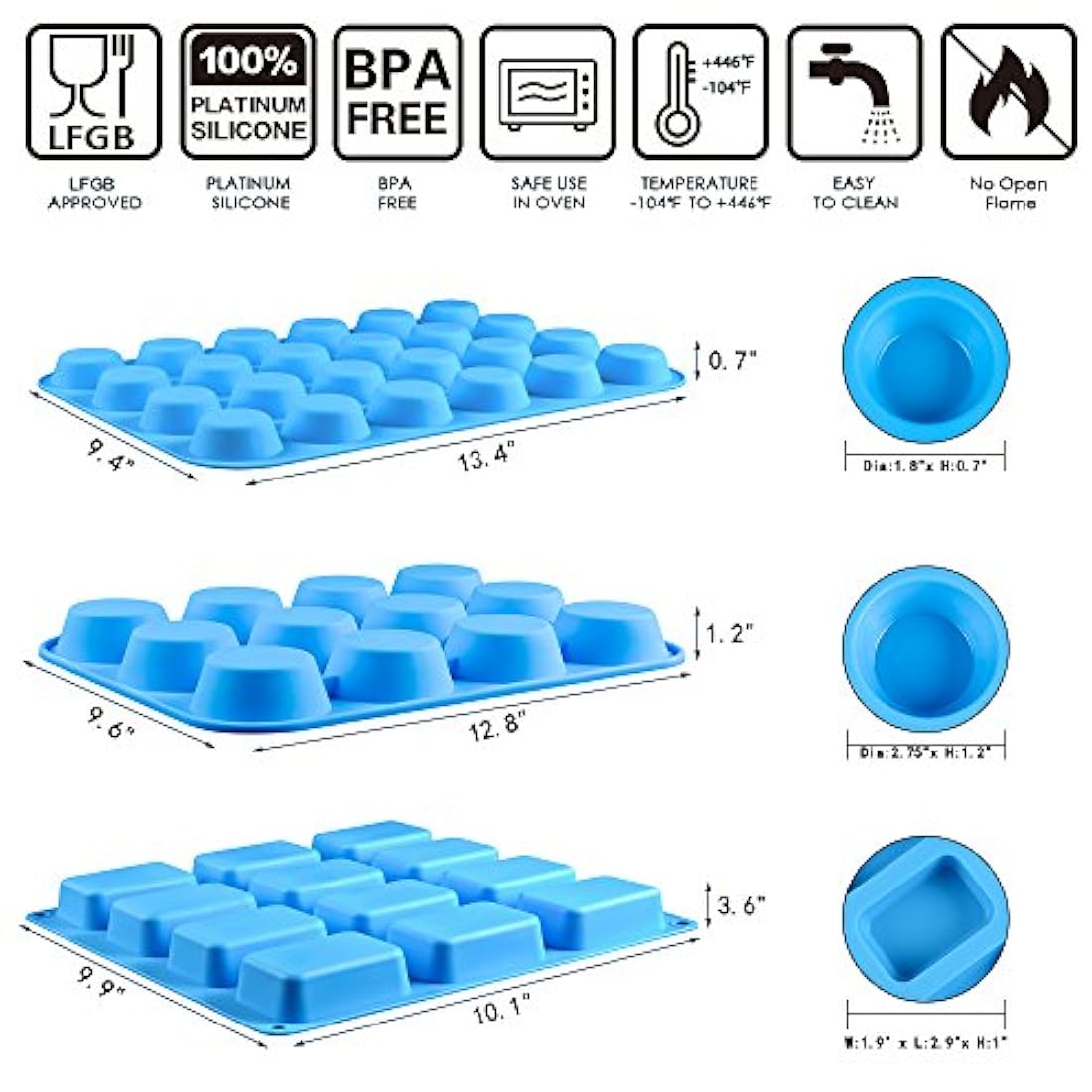 Moldes de silicona para magdalenas