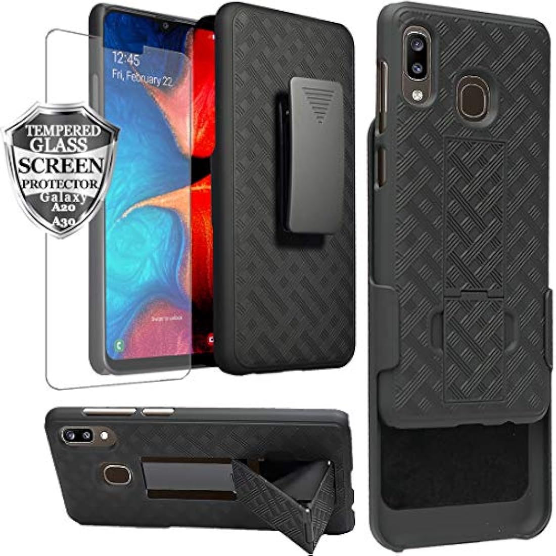 Ailiber Samsung Galaxy A20 Case with Screen Protector