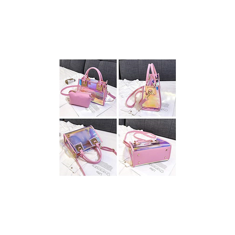 Bolsos cruzado transparente para mujer 2 en 1