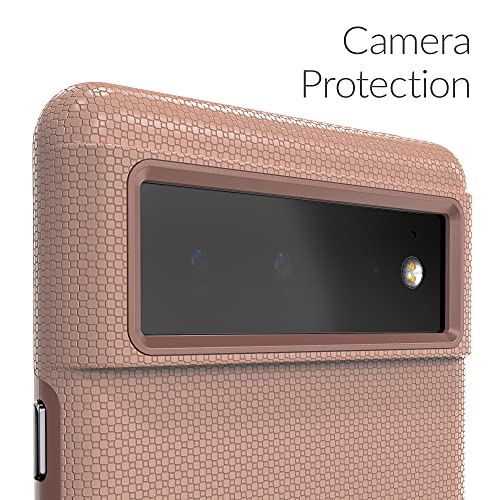 Crave Dual Guard para Google Pixel 6, funda de doble capa de protección contra golpes para Google Pixel 6 - Rubor