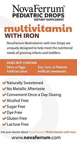 NovaFerrum Multivitamínico con suplemento de hierro para bebés y niños pequeños 50 ml