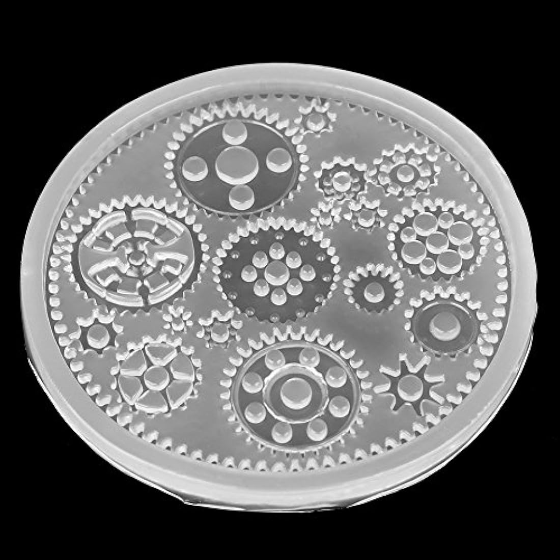 Kit de moldes de resina epoxi, 4 pcs moldes de silicona resina epoxi DIY molde forma de Gear 3d tarta de Chocolate Fondant molde de silicona DIY Joyas de resina colgante Decortion