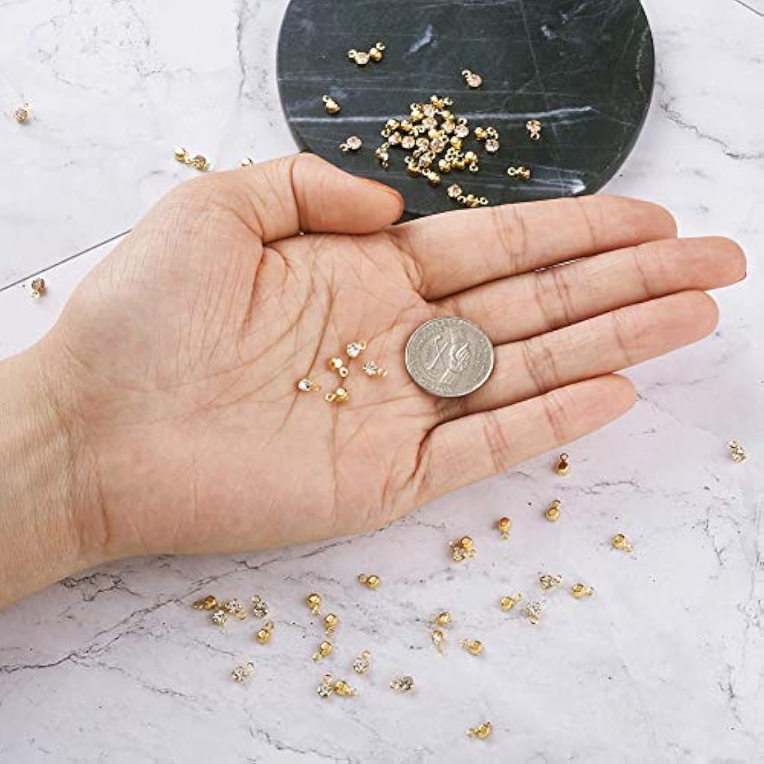 Dijes y Medallas 100 colgantes de diamantes de imitación