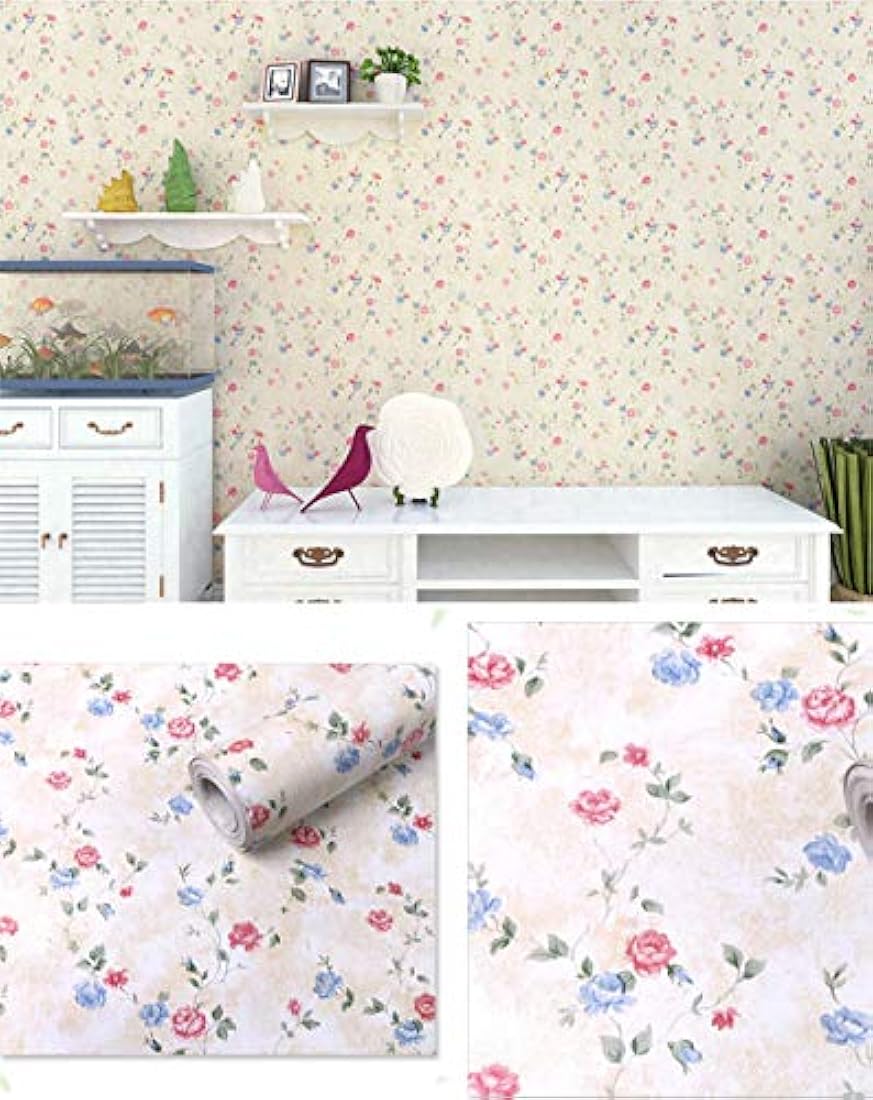 papel pintado con diseño floral rústico para cajones