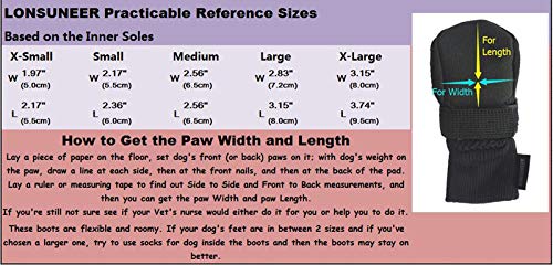 LONSUNEER Juego de 4 botas protectoras para perro, suela suave transpirable y antideslizante, color negro en 5 tamaños
