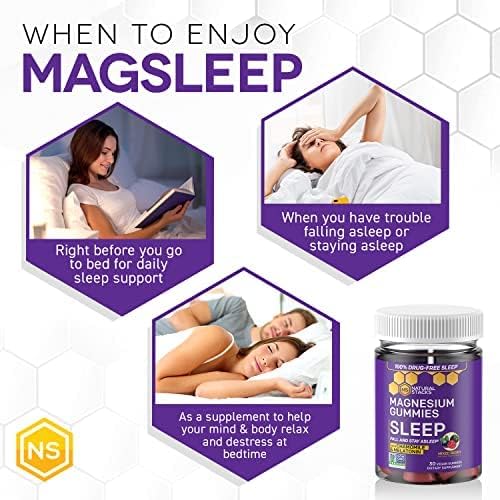 Gomitas de magnesio para dormir, ayuda premium para dormir