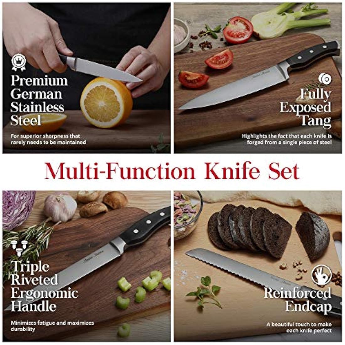 Juego de cuchillos de cocina de alta calidad con bloque