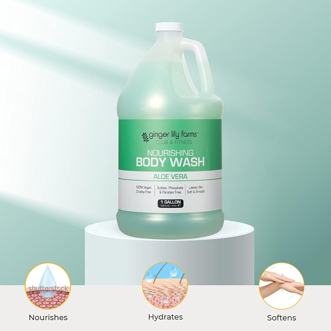 Gel de baño y ducha nutritivo 801710 Ginger Lily Farms