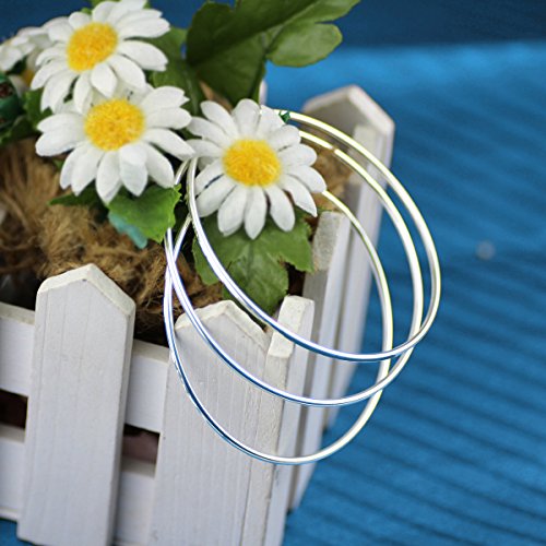 Tres pulseras de brazalete de plata esterlina