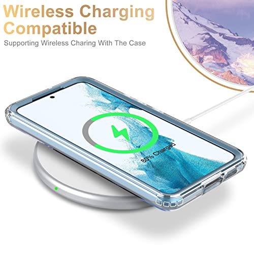 ESDOT Funda para Samsung Galaxy S22, grado militar, prueba de caídas de 21 pies, funda resistente con diseños de moda para mujeres y niñas, funda protectora para Galaxy S22 de 6.1 pulgadas, montaña de nieve