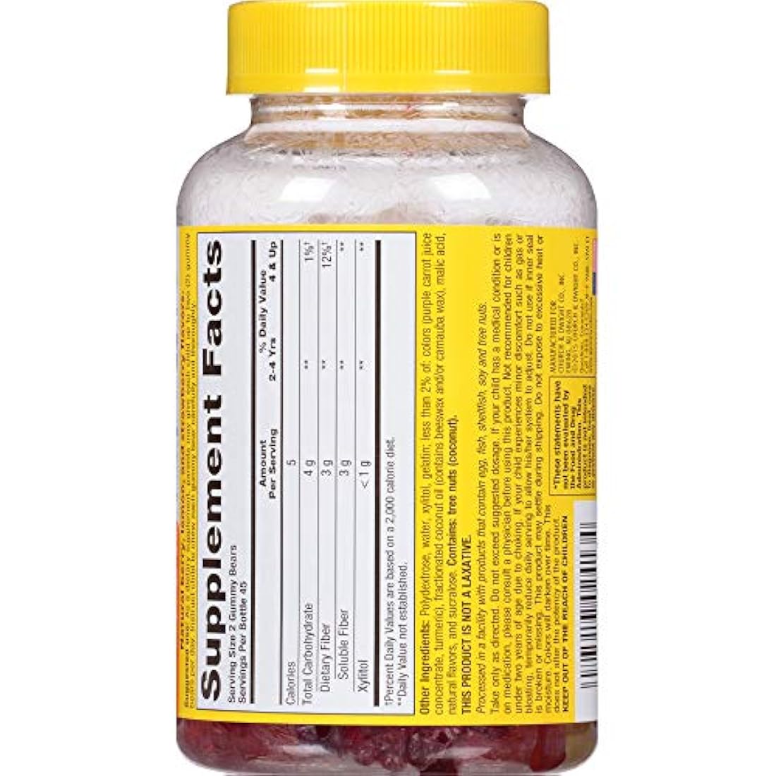 Suplemento de ositos de goma de fibra para niños de Lil Critters