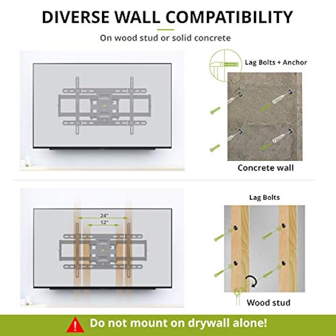 Soporte de pared para televisor de 42-80
