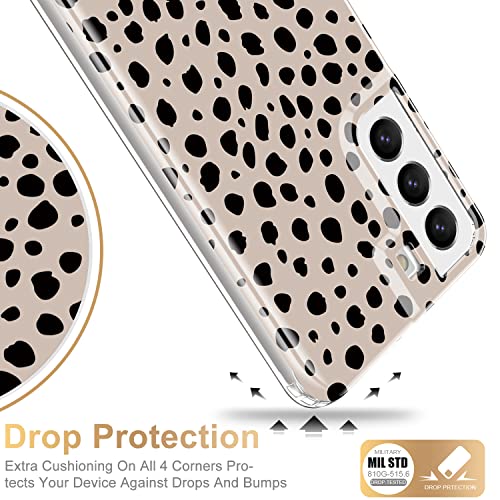 ESDOT Funda para Samsung Galaxy S22, grado militar, prueba de caídas de 21 pies, resistente con diseños de moda para mujeres y niñas, funda protectora para Galaxy S22 de 6.1 pulgadas, elegante guepardo