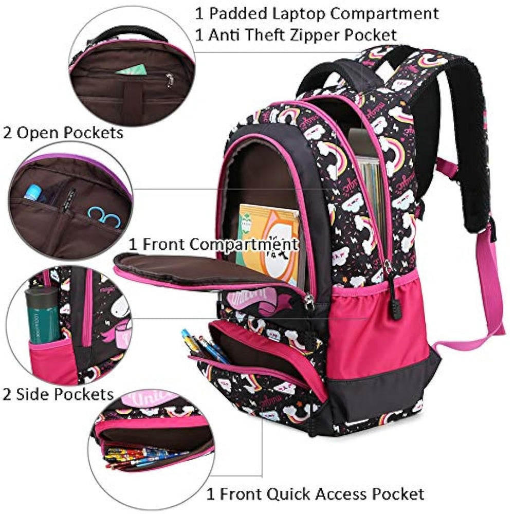 Juego de mochila para niñas con bolsa de almuerzo