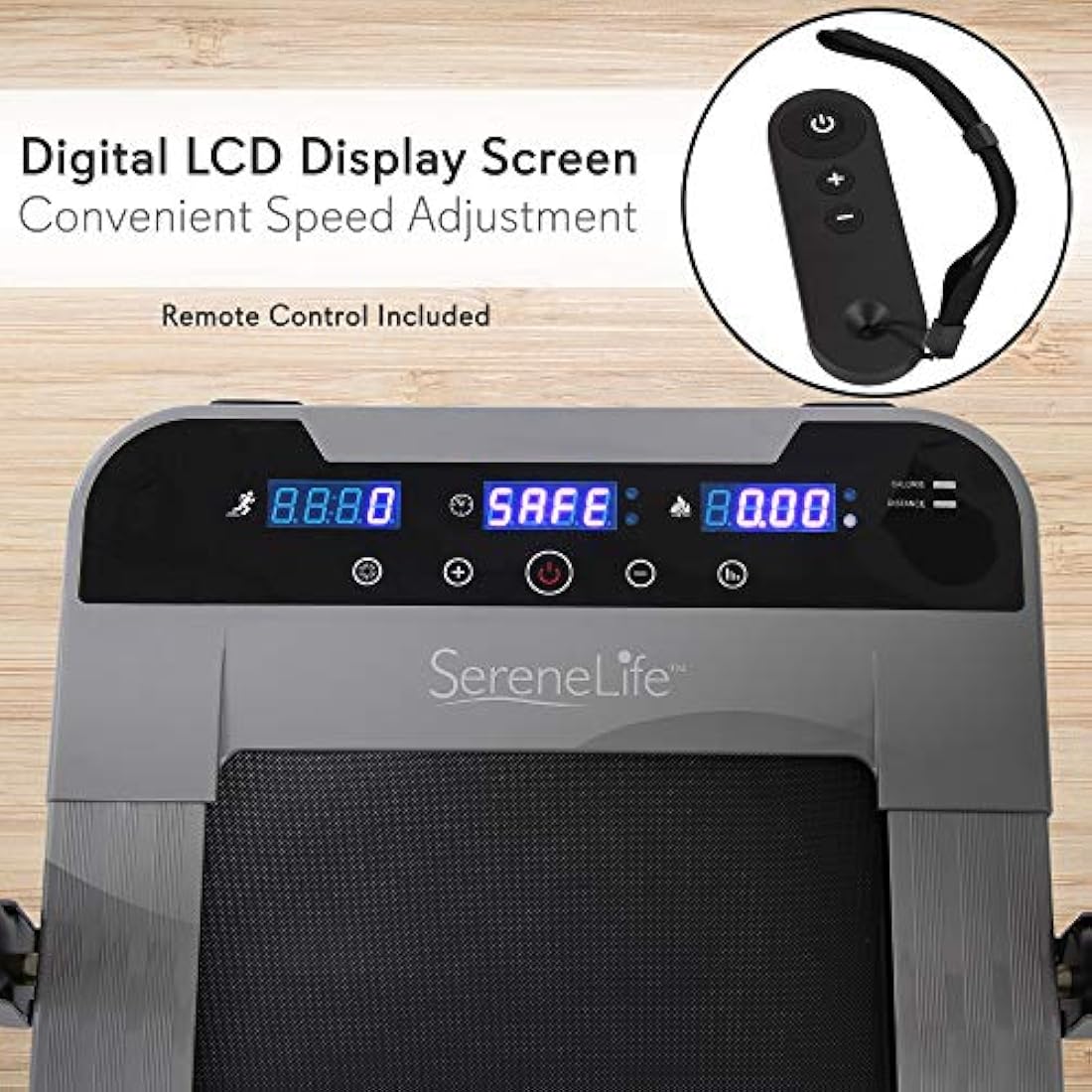 Caminadora digital plegable de ejercicio SereneLife SLFTRD60