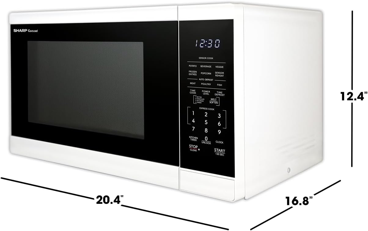 Horno Microondas SHARP 1.4 CuFt 1100W con Plato Giratorio SMC1461KW