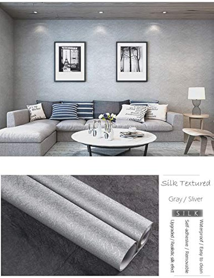 Papel pintado de seda, Plateado