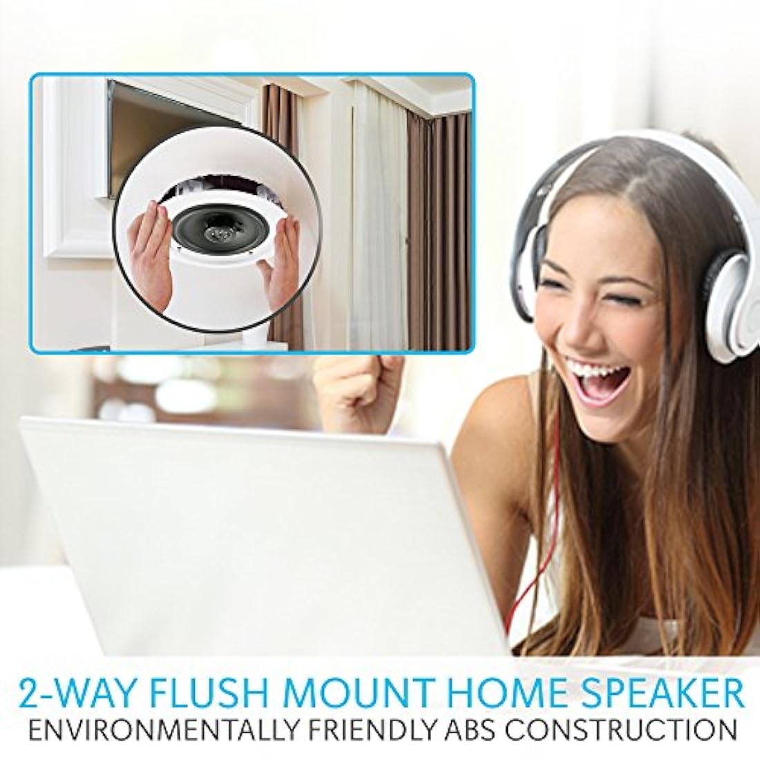 Parlantes con Bluetooth empotrad pared PYLE-HOME PDICBT852RD