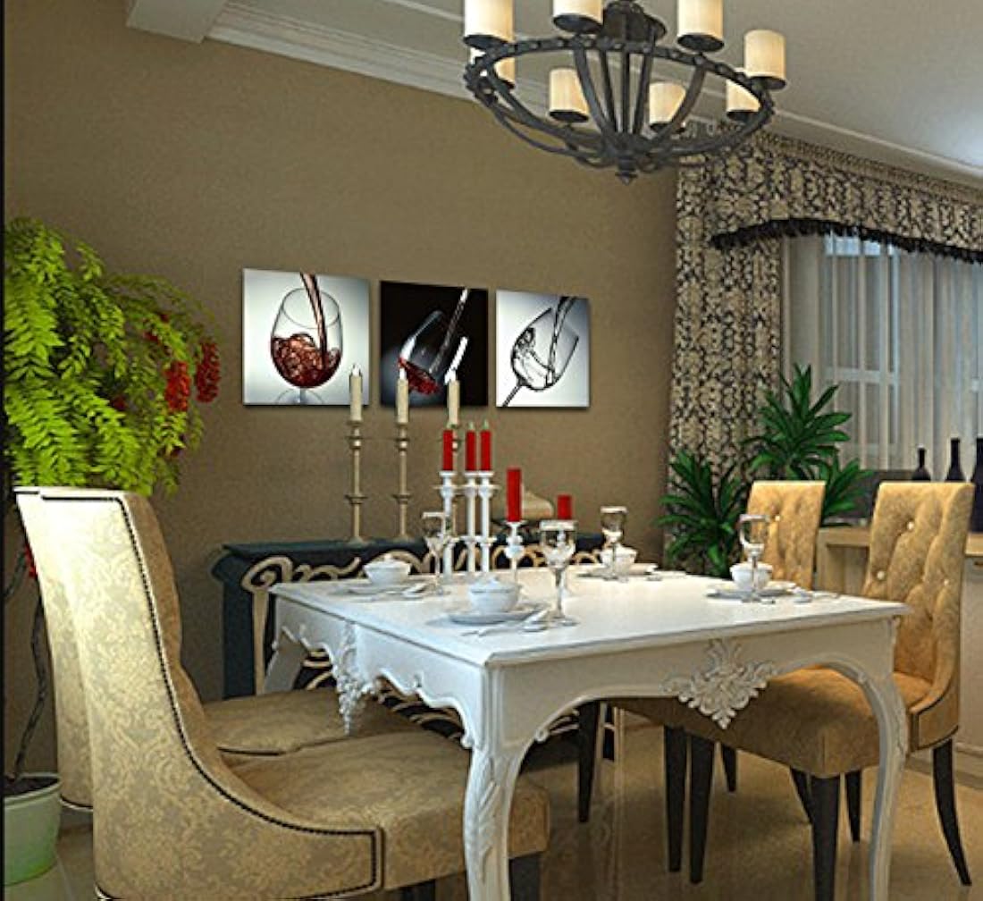 Wieco Art - Lienzo decorativo para pared, en 3 paneles