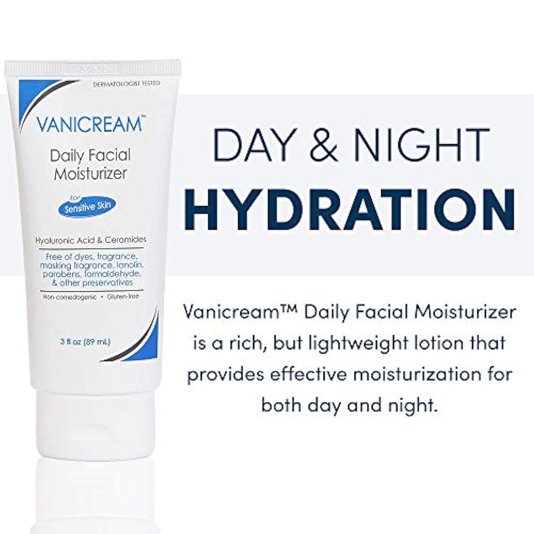 Hidratante facial diario con ácido hialurónico