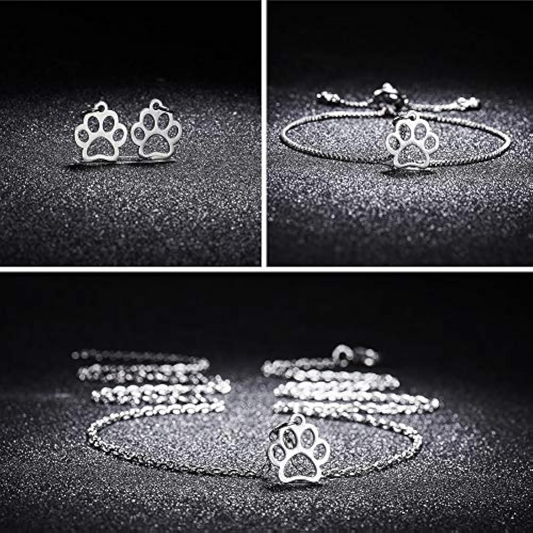 Colgante con diseño de huella de cat-dog