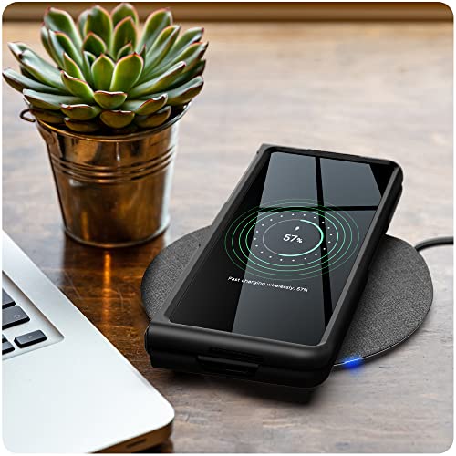 Encased DuraClip - Funda para Galaxy Z FOLD-3 con clip para cinturón, cubierta delantera y trasera delgada con funda (Samsung Z Fold 3 2021)