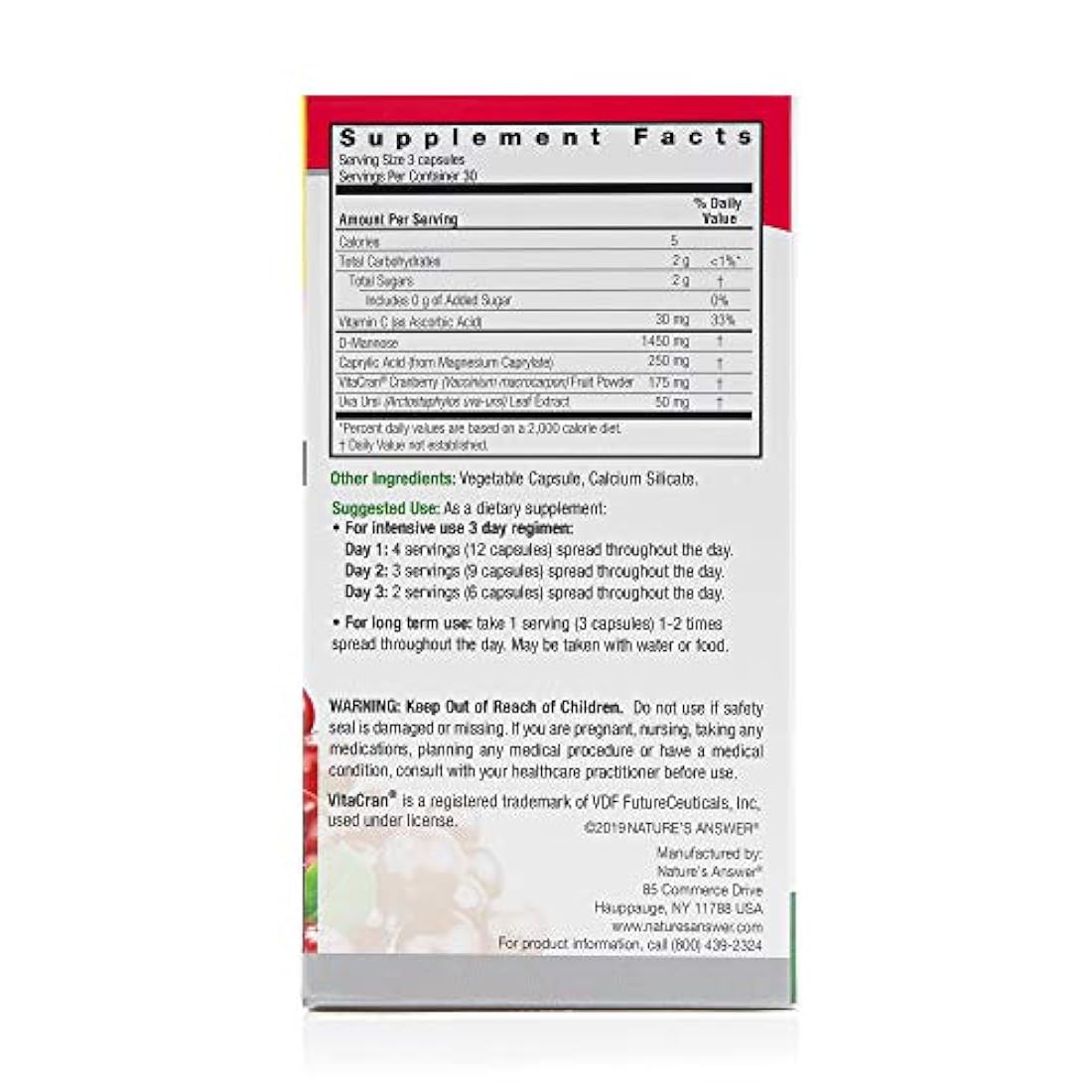 Nature's Answer - Ssuplemento con sabor arándano