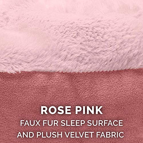 Furhaven Cozy Pet Beds for Small, Medium, and Large Dogs and Cats - Snuggery Hooded Burrowing Cave Tent, Deep Dish Cushion Donut Dog Bed with Attached Blanket, and More