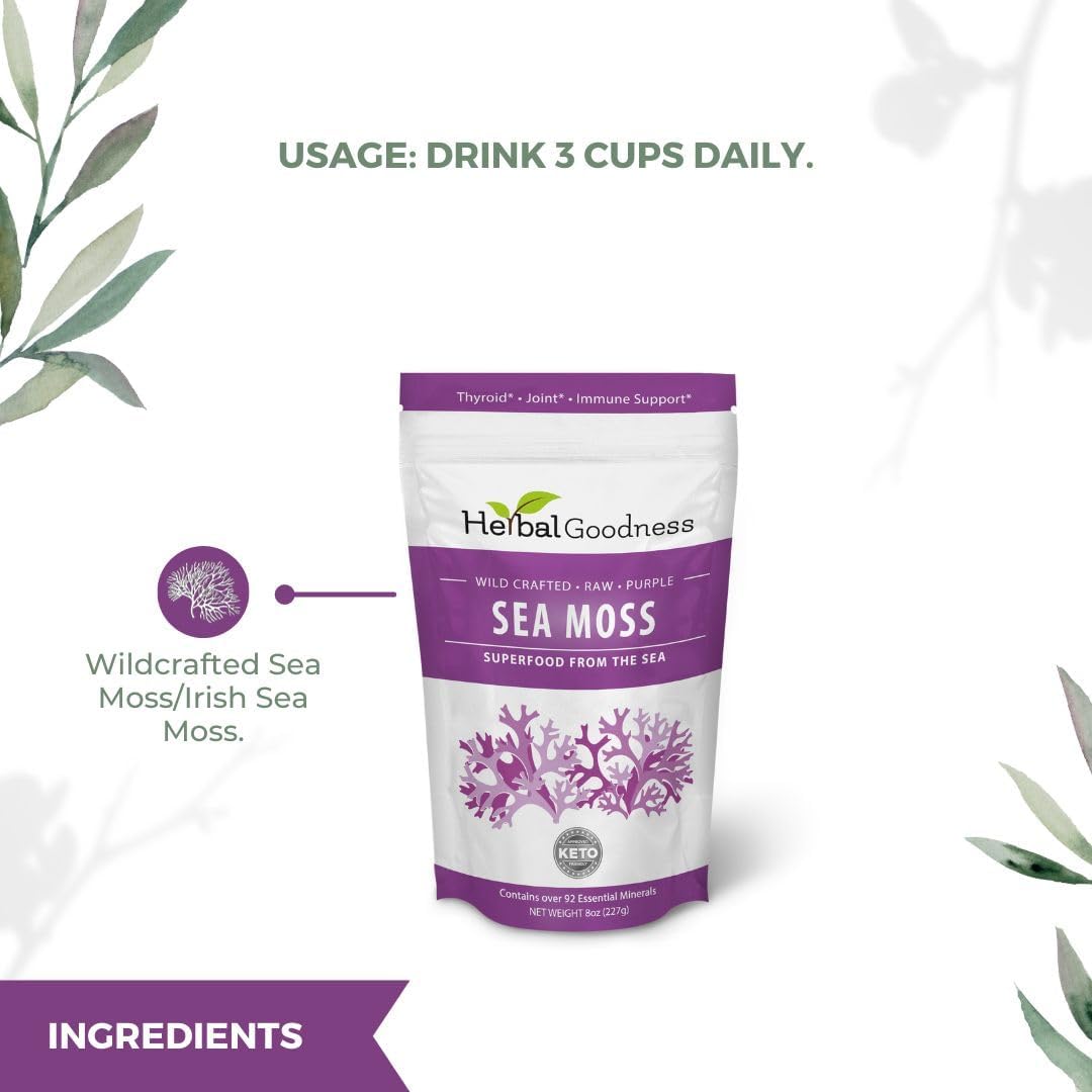 Gel de Musgo Marino Herbal Goodness 8oz - Digestión y Piel