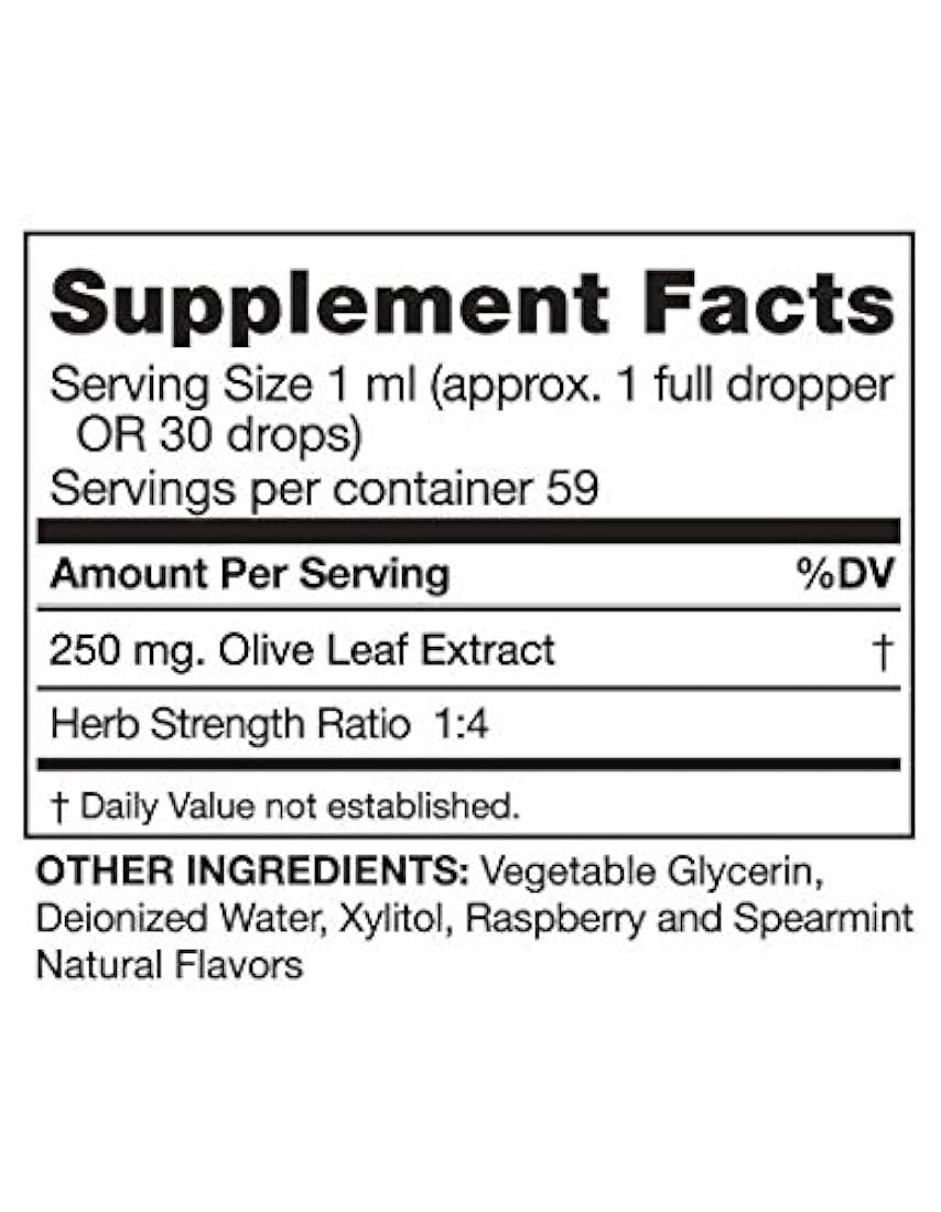 Seagate Productos Hoja de oliva Extracto Líquido 2 onzas