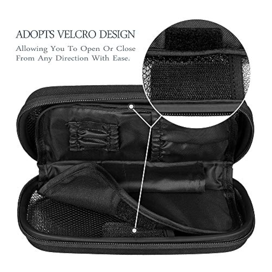 Bolsa de viaje con aislante para diabéticos organizador de medicación y refrigeración con 2 paquetes de hielo color negro