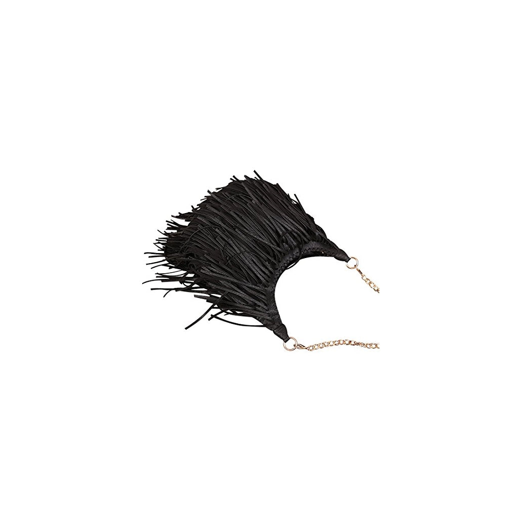 Lanpet Bolso de hombro para mujer, con flecos, borla