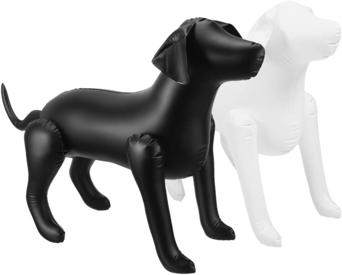 Maniquí de Perro PVC Inflable para Tienda de Mascotas 2pcs
