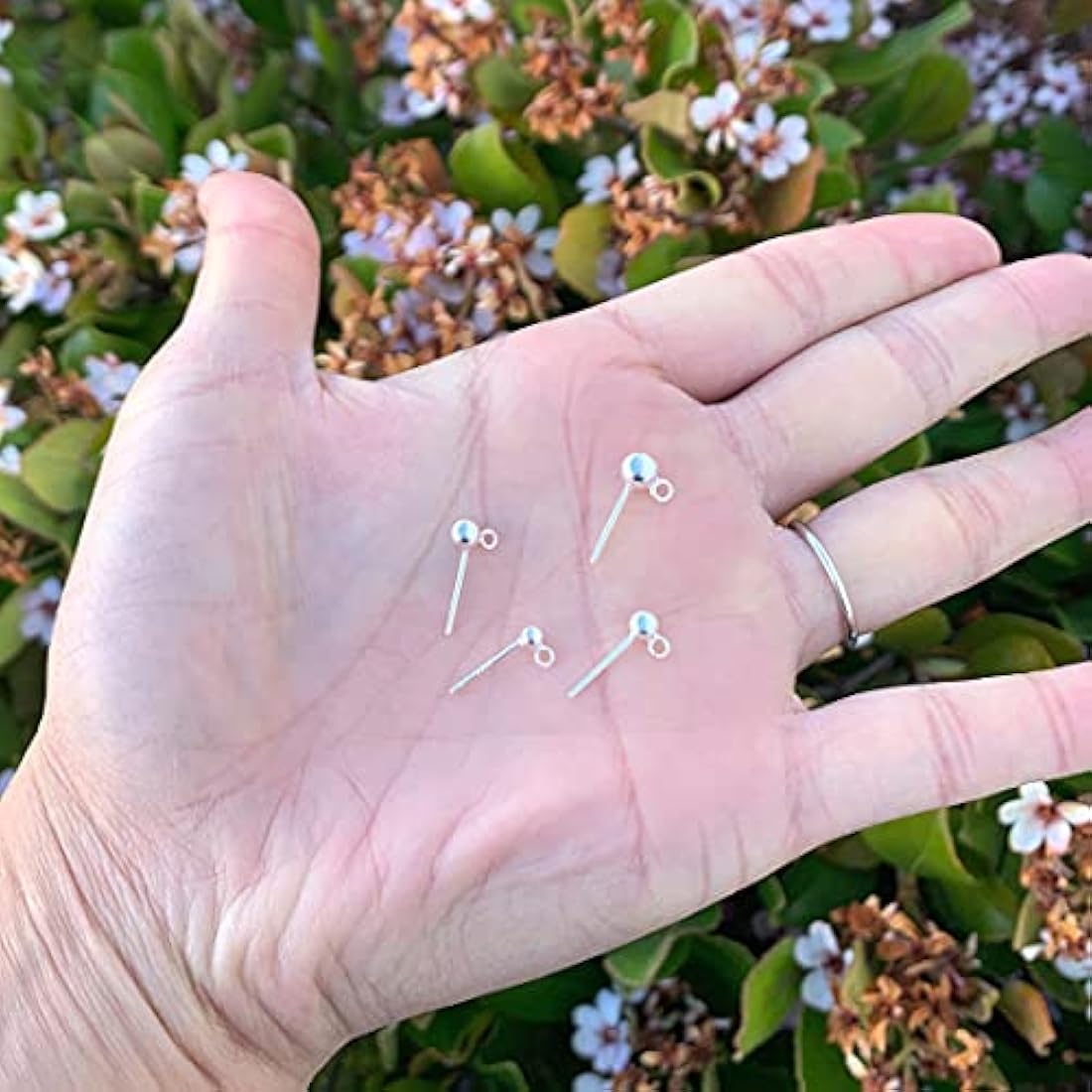 Aretes con bucles de seguridad por 5 pares