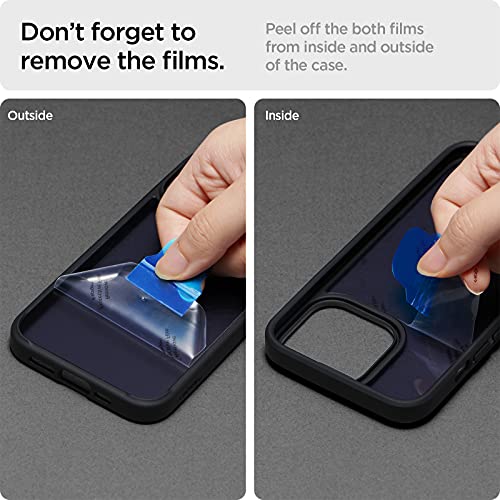 Spigen - Funda ultra híbrida diseñada para iPhone 13 Pro (2021) - negro escarcha
