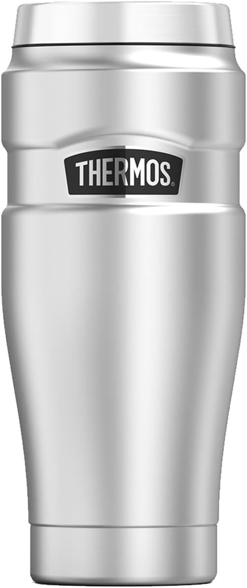 Taza de viaje aislante al vacío, acero inoxidable, 16 oz