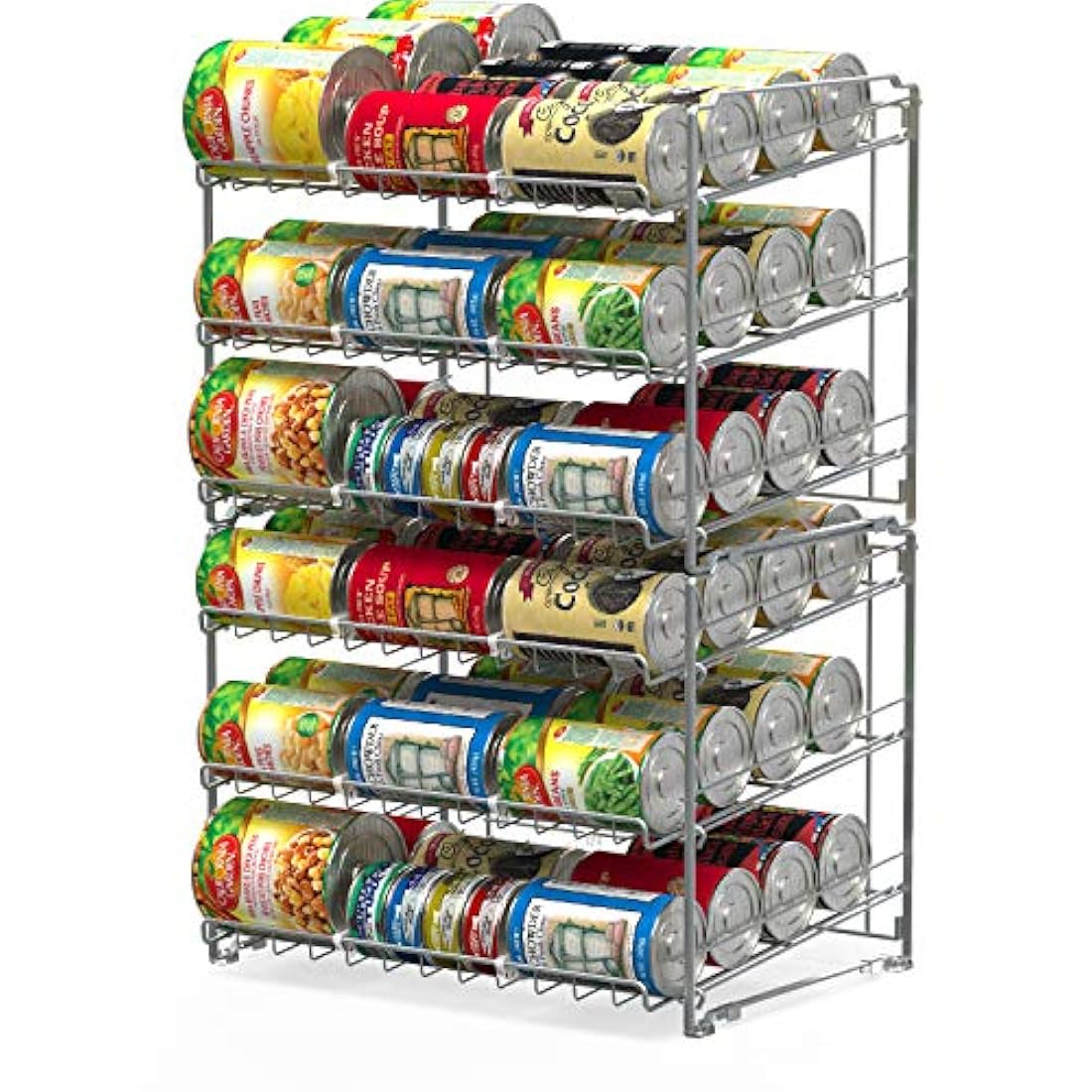 Estante apilable para latas, Plateado Simple Houseware