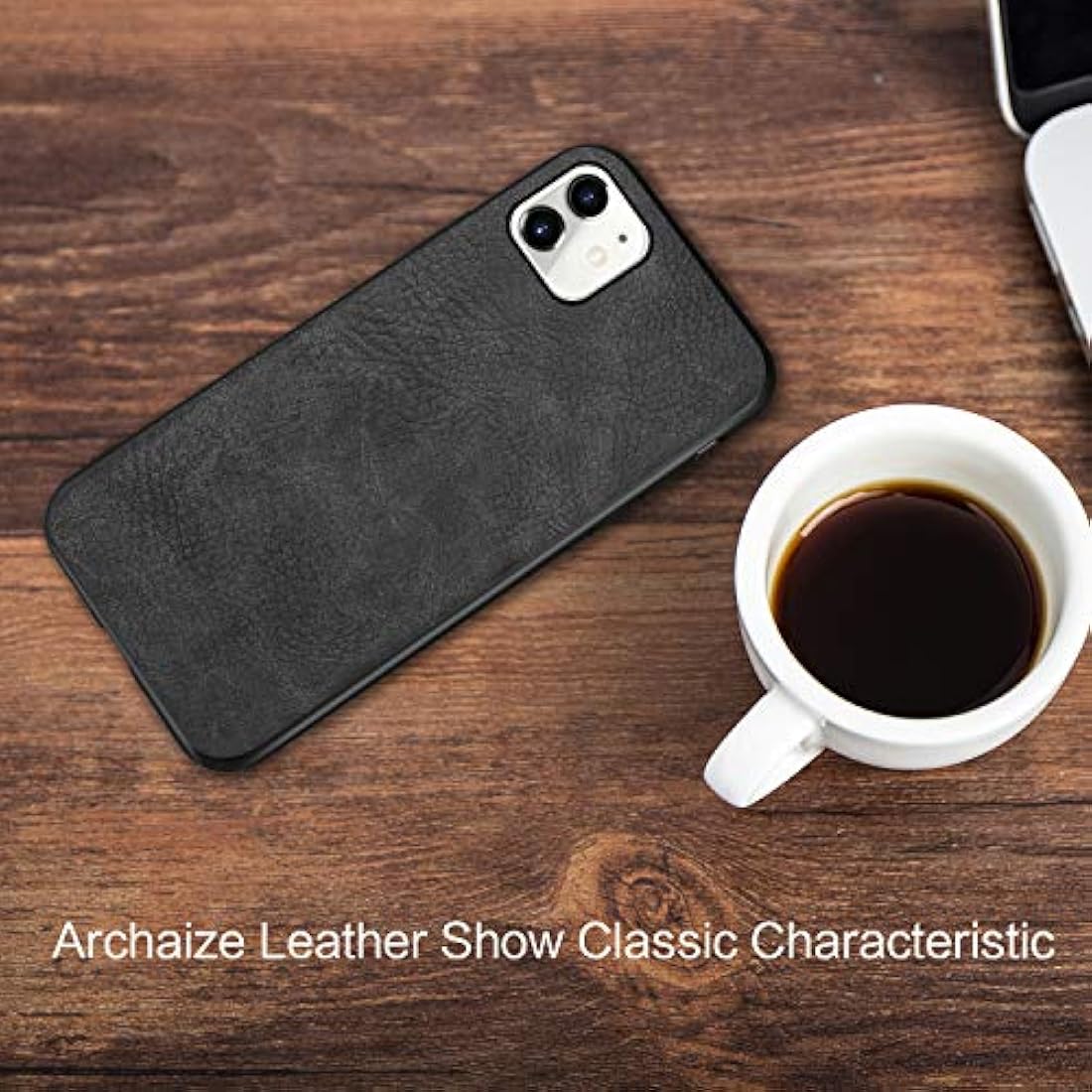 Funda para iPhone 11, piel sintética, diseño vintage