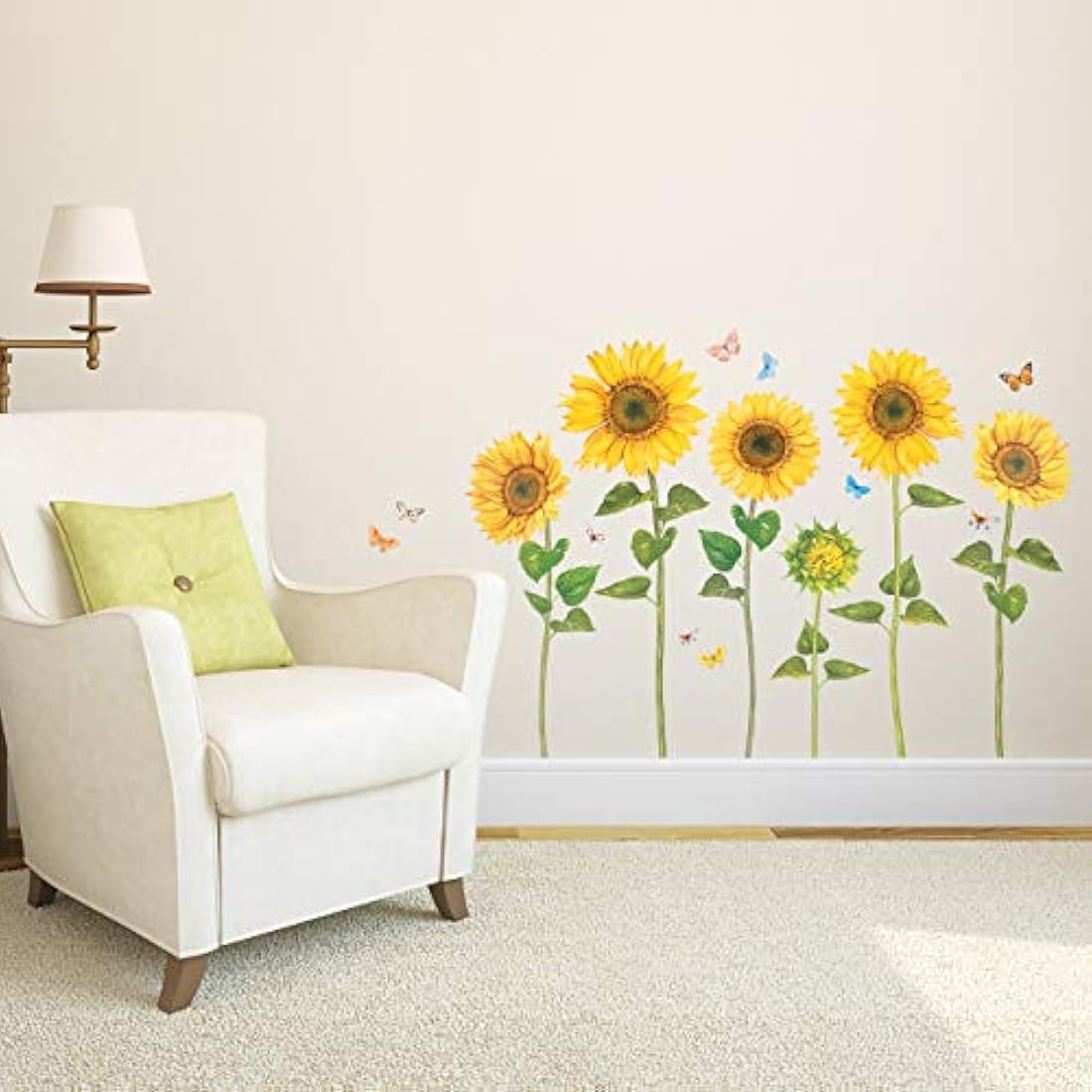 Pegatinas de pared para niños diseño de girasoles
