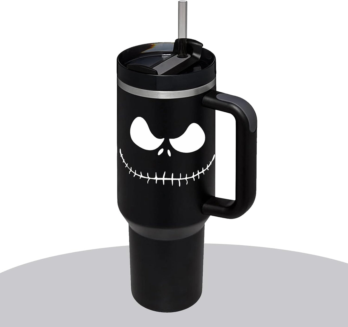 Taza de Acero Inoxidable Jack Skellington 40OZ con Asa y Popote
