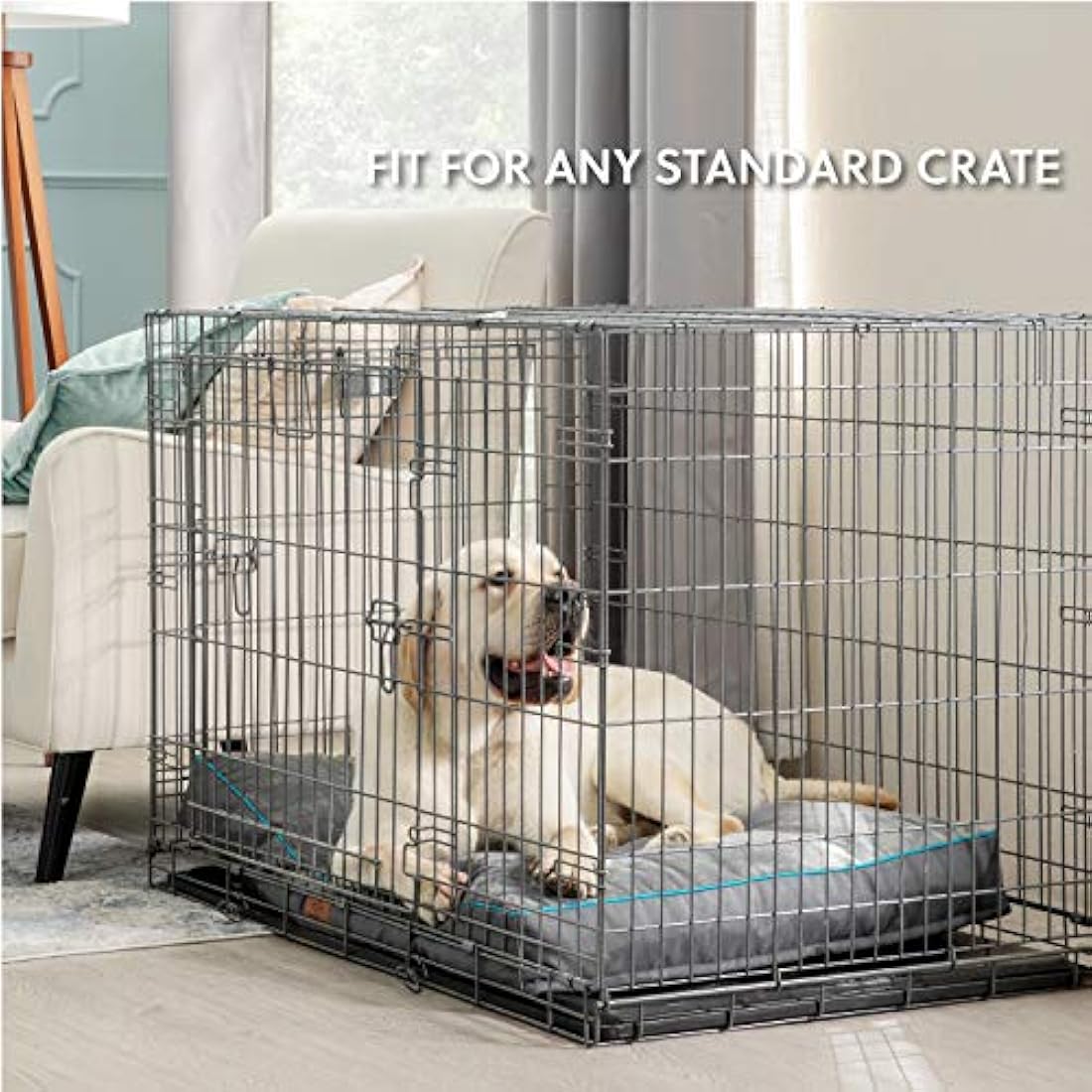 Almohadas impermeables para perro funda lavable gris/marrón