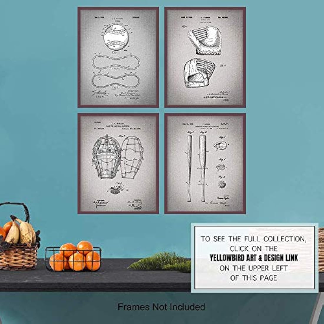 Impresiones de arte de patente de béisbol